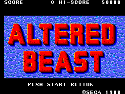 Altered Beast title screen for Sega Master System